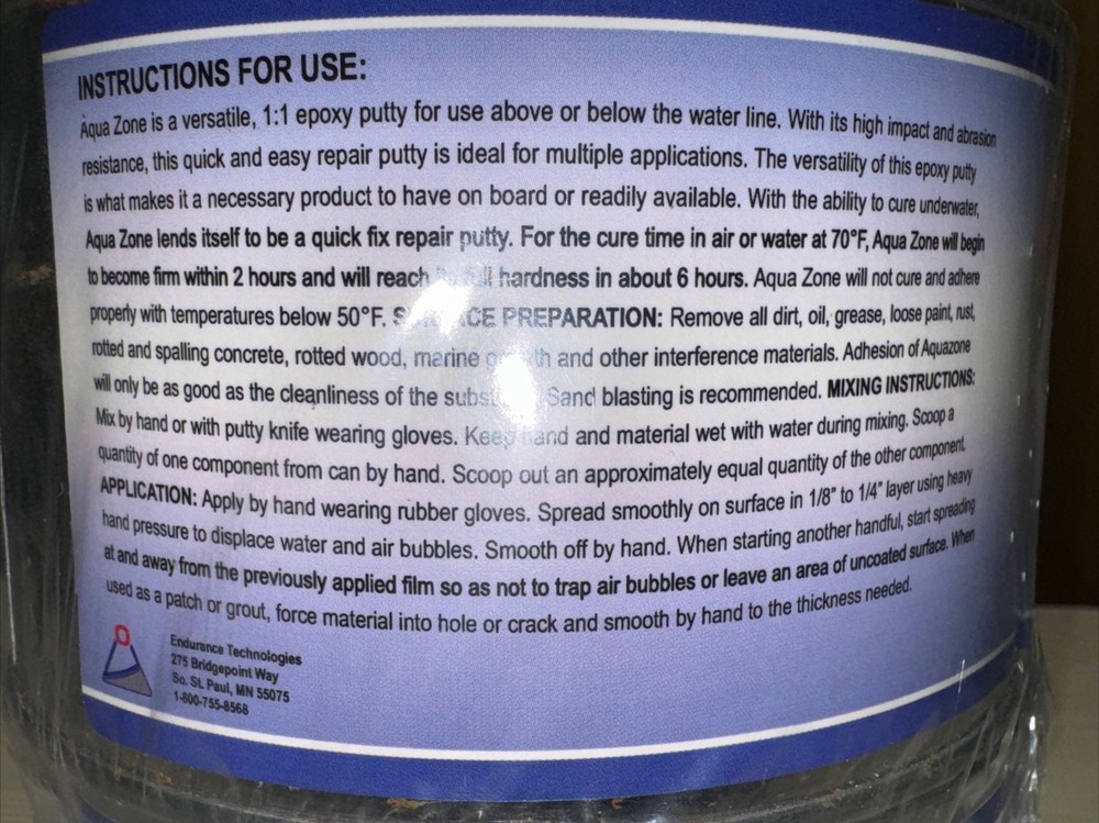 Under Water Epoxy Putty 2-Quart Kit MAS Epoxies