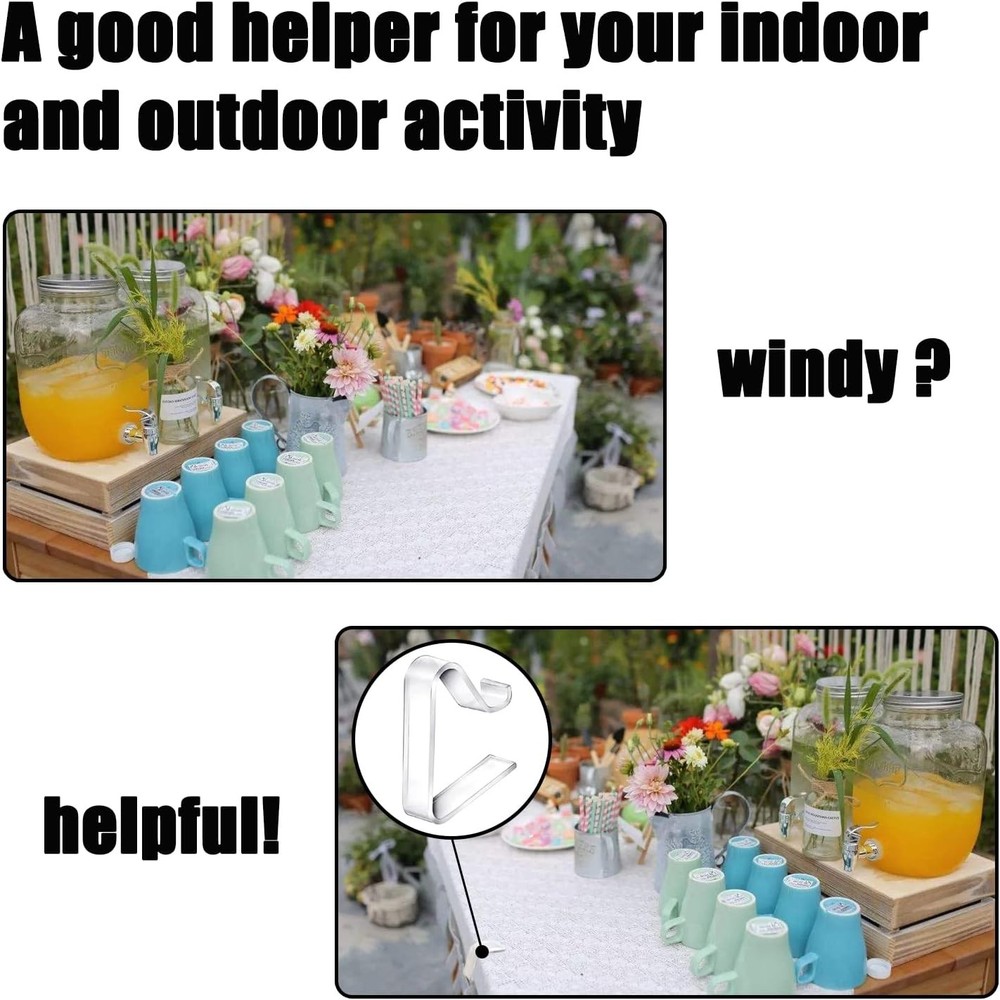 Clear Tablecloth Clips