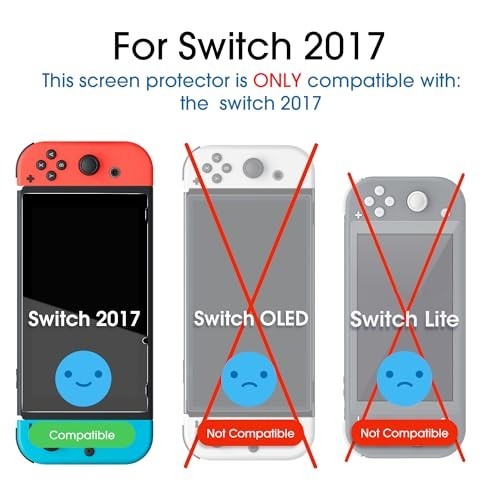 Auto-Alignment OneTouch Screen Protector for Nintendo Switch 6.2" - 2 Pack, Temp