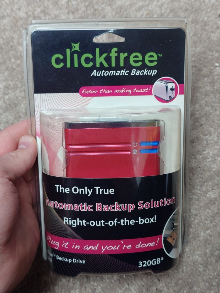 Clickfree 320GB Automatic Backup External USB Hard Drive - HD325R