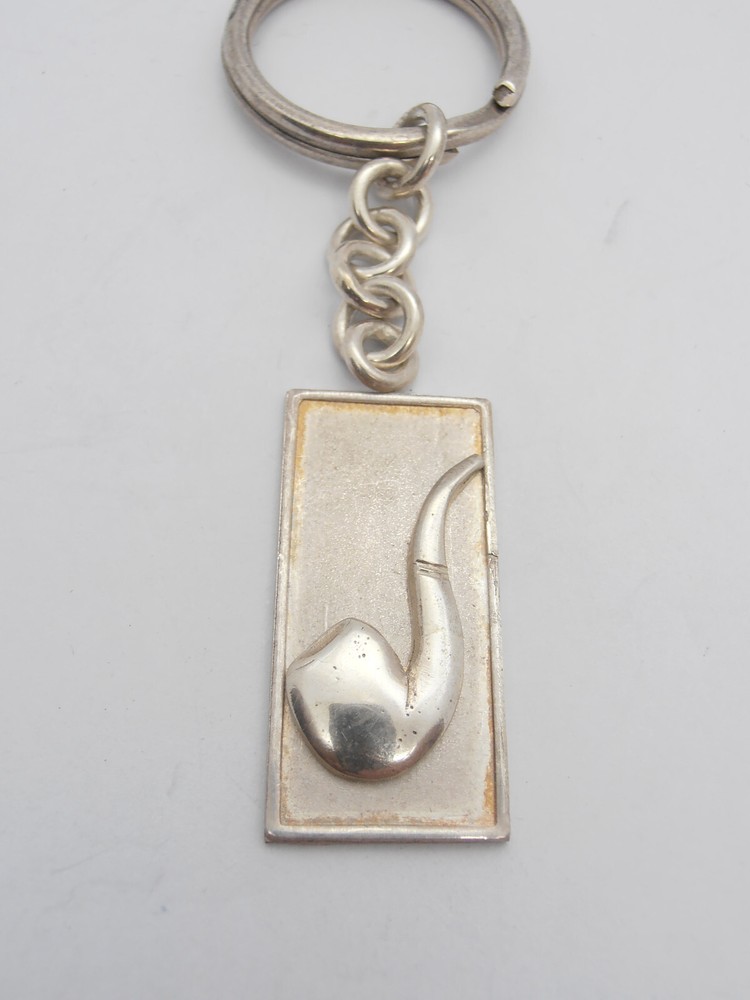 Pipe: 925 Silver Keychain - Slow Smoke - Breeze - Root
