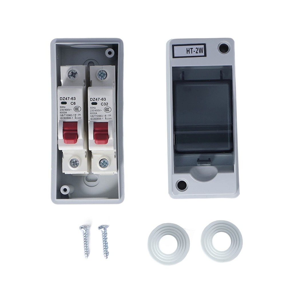 2 Way Distribution Box Circuit Breakers with Waterproof Distribution Case Dis...