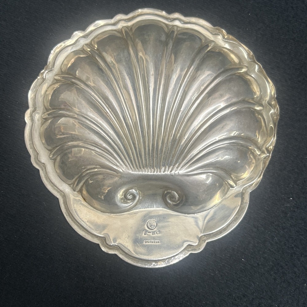 92g Sterling Silver Shell Nut Dish By Tuttle