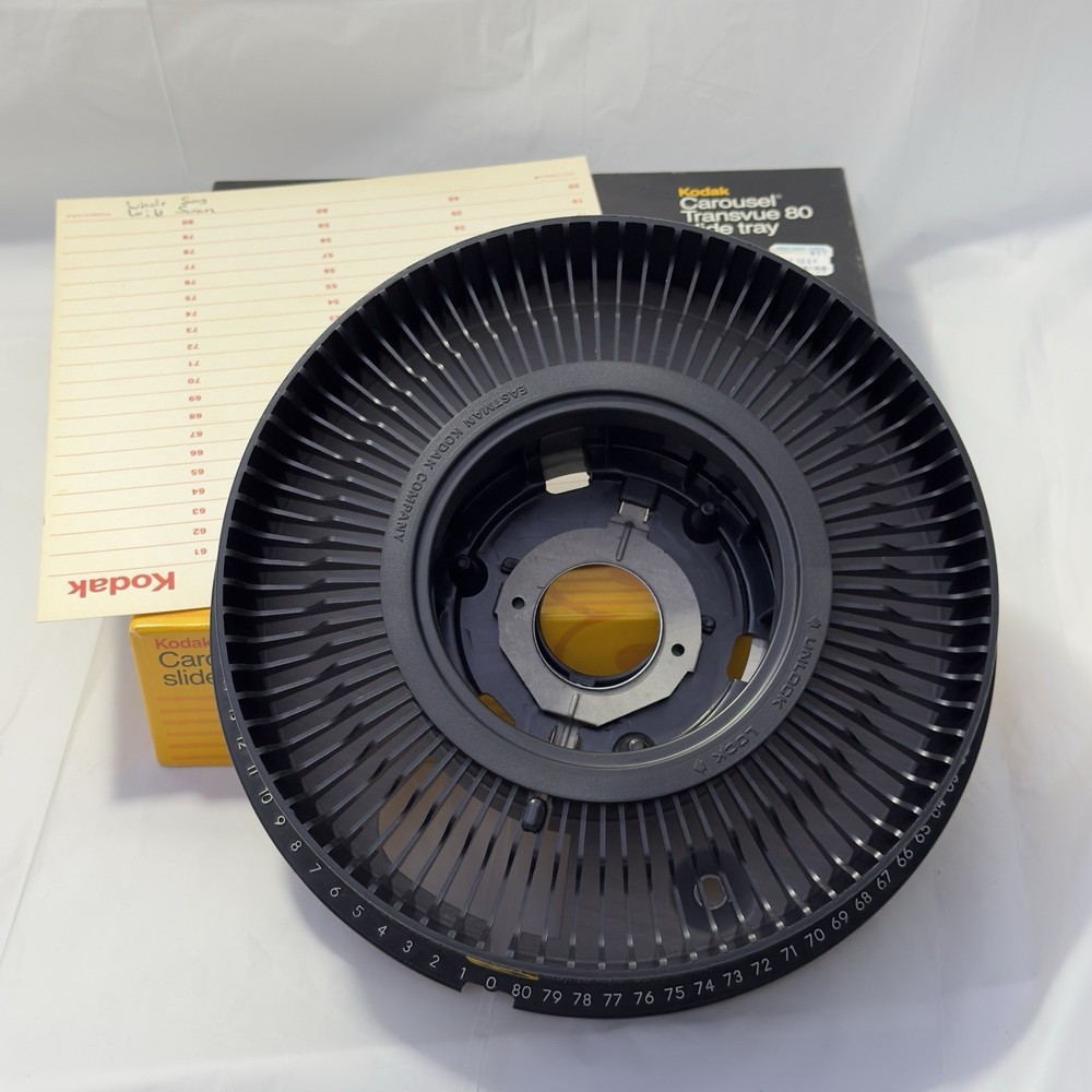 Kodak Carousel Transvue 80 Slide Tray With Original Box