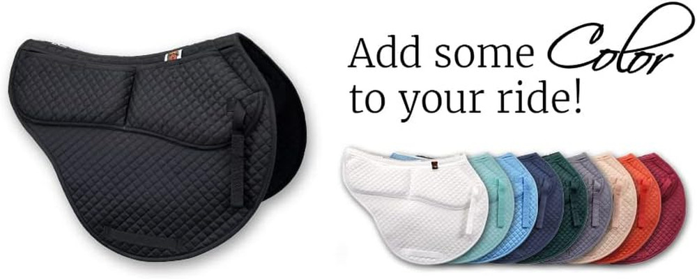 All-Purpose Contoured Correction Saddle Pad with Adjustable Memory Foam Inserts
