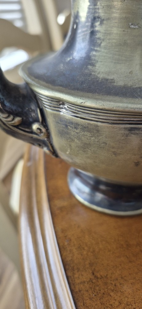 Derby Silver Plated Primitive Looking Tea Pot. Vintage