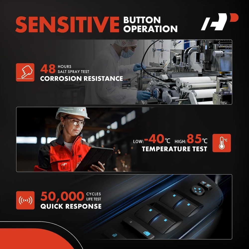 - Front Left Driver Side - Master Power Window Switch - Compatible with Kia