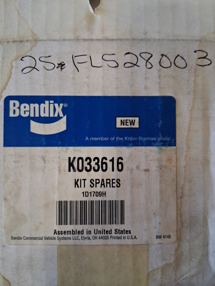 BENDIX DASH BRAKE VALVE 5005080 K033616