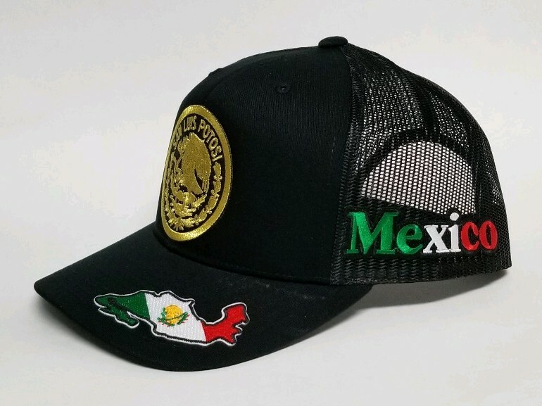 SAN LUISPOTOSI MEXICO HAT MESH TRUCKER BLACK SNAP BACK NEW