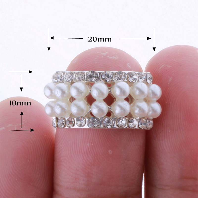 120pcs 10*20MM Chic Arch Shape Crystal Rhinestone Buttons For Wedding