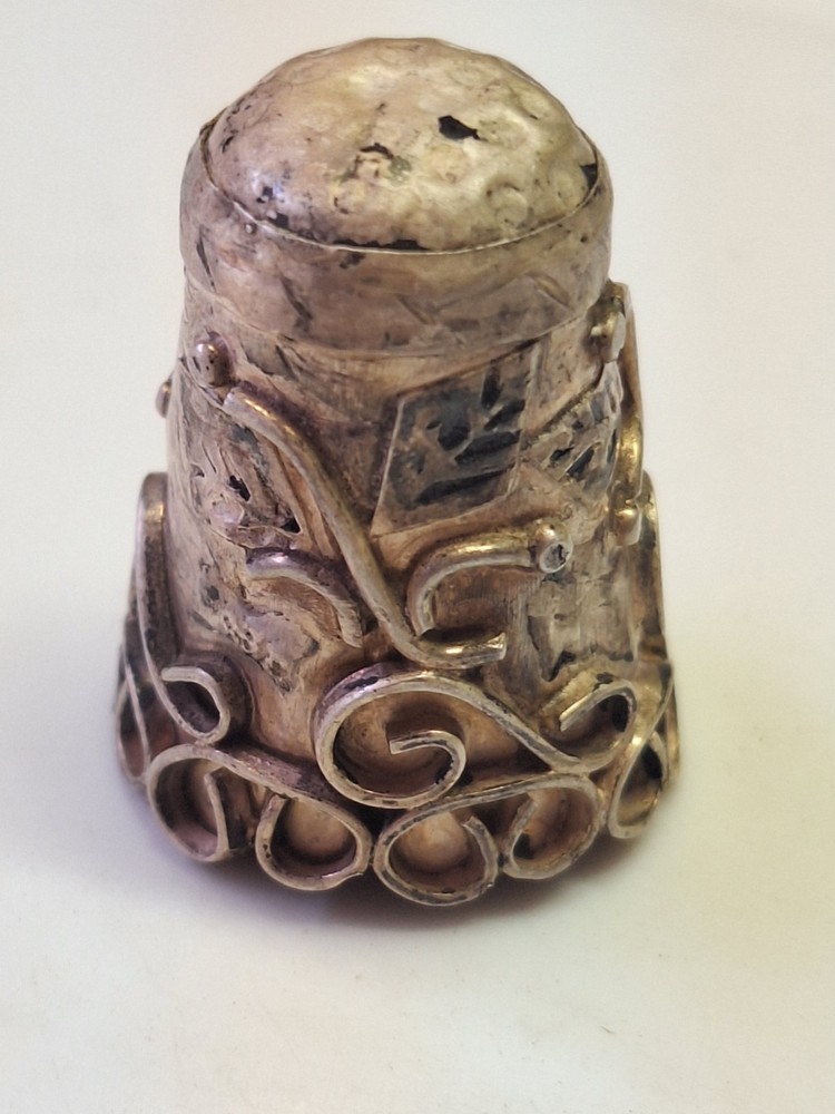 Vintage Sterling Silver Mexican Thimble