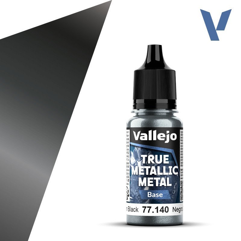Vallejo True Metallic 77.140 Obsidian Black (Base) 18ml
