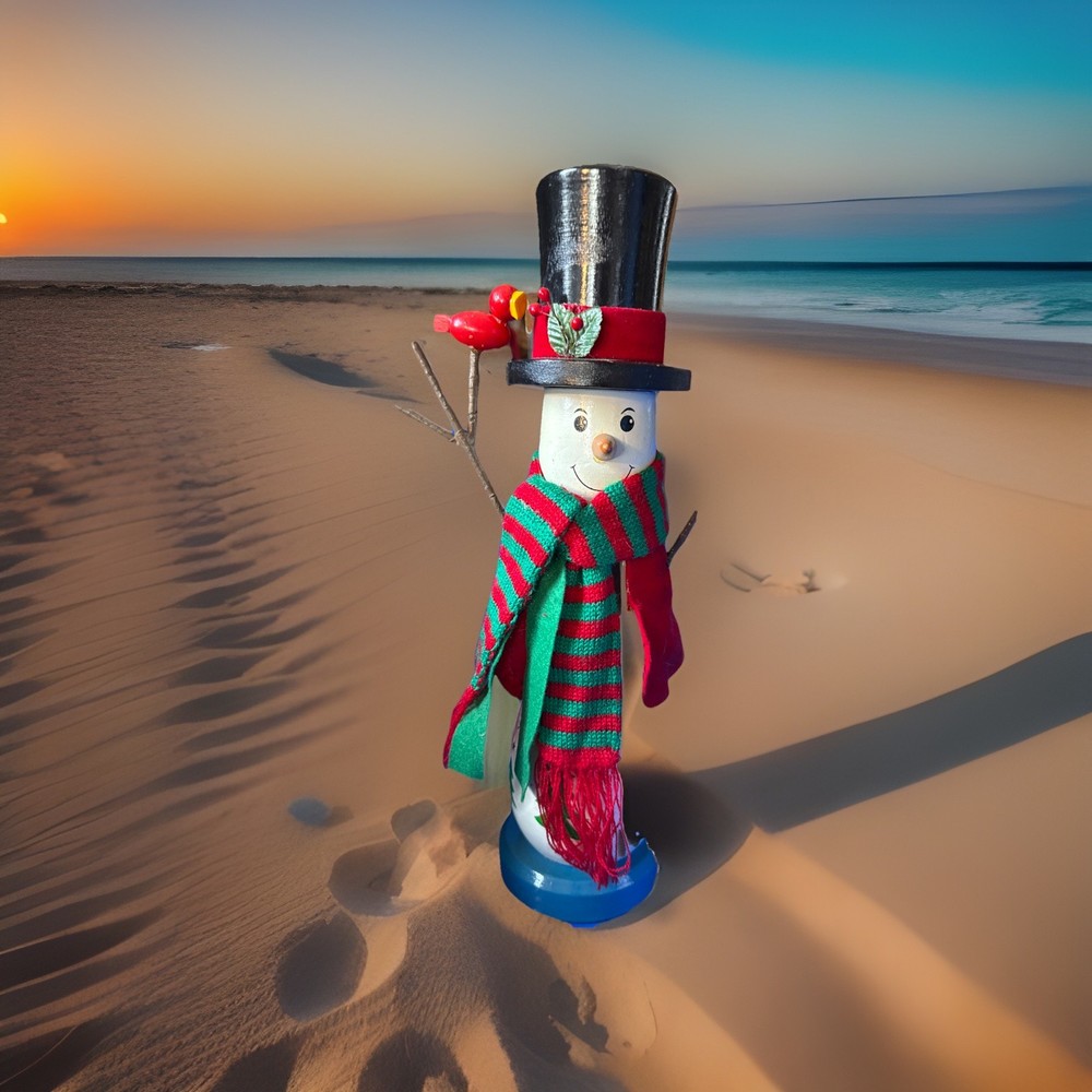 St. Nicholas Square Large Snowman Nutcracker! GUC! 14”