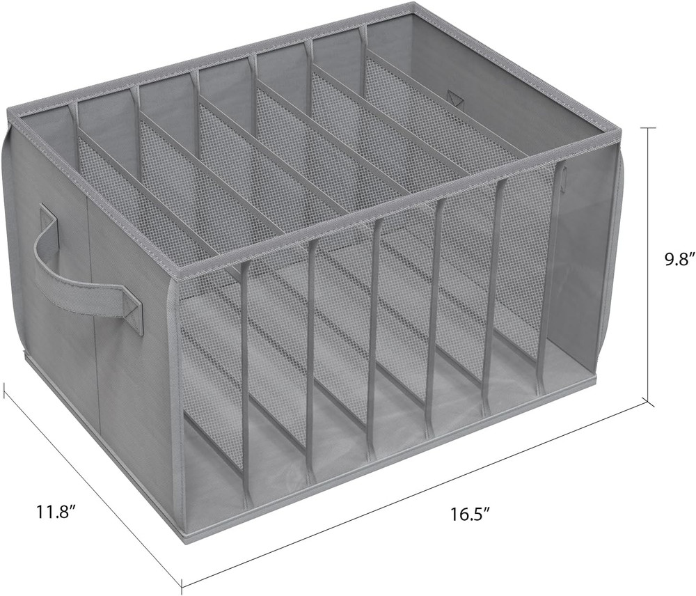 Upgraded Wardrobe Clothes Organizer with Support Board Clear Pants Organizer Bin