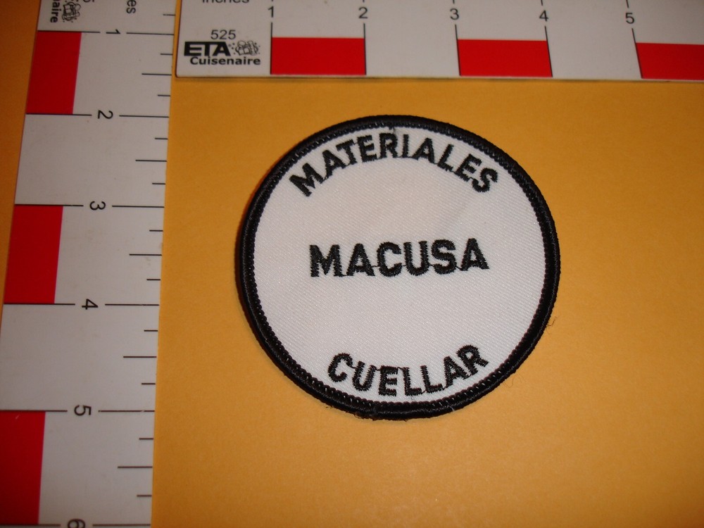 Vintage Construction Patch Materiales macusa Cuellar Patch