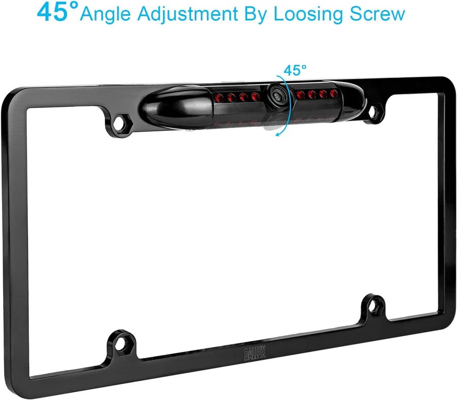 Absolute CAM2100B Black License Plate Backup Camera Front Rear View Reverse
