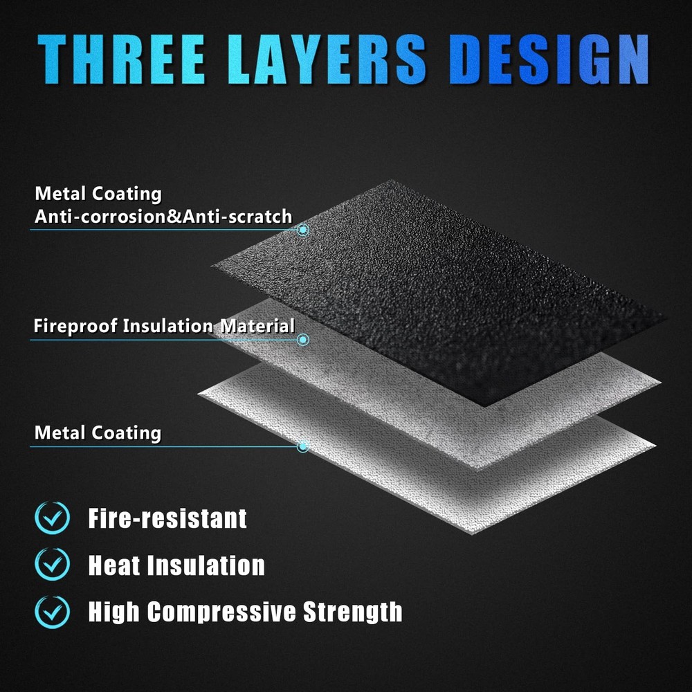 Fire Resistant Safe Fire Safe Box with Key Lock for Home Office Security Stor...