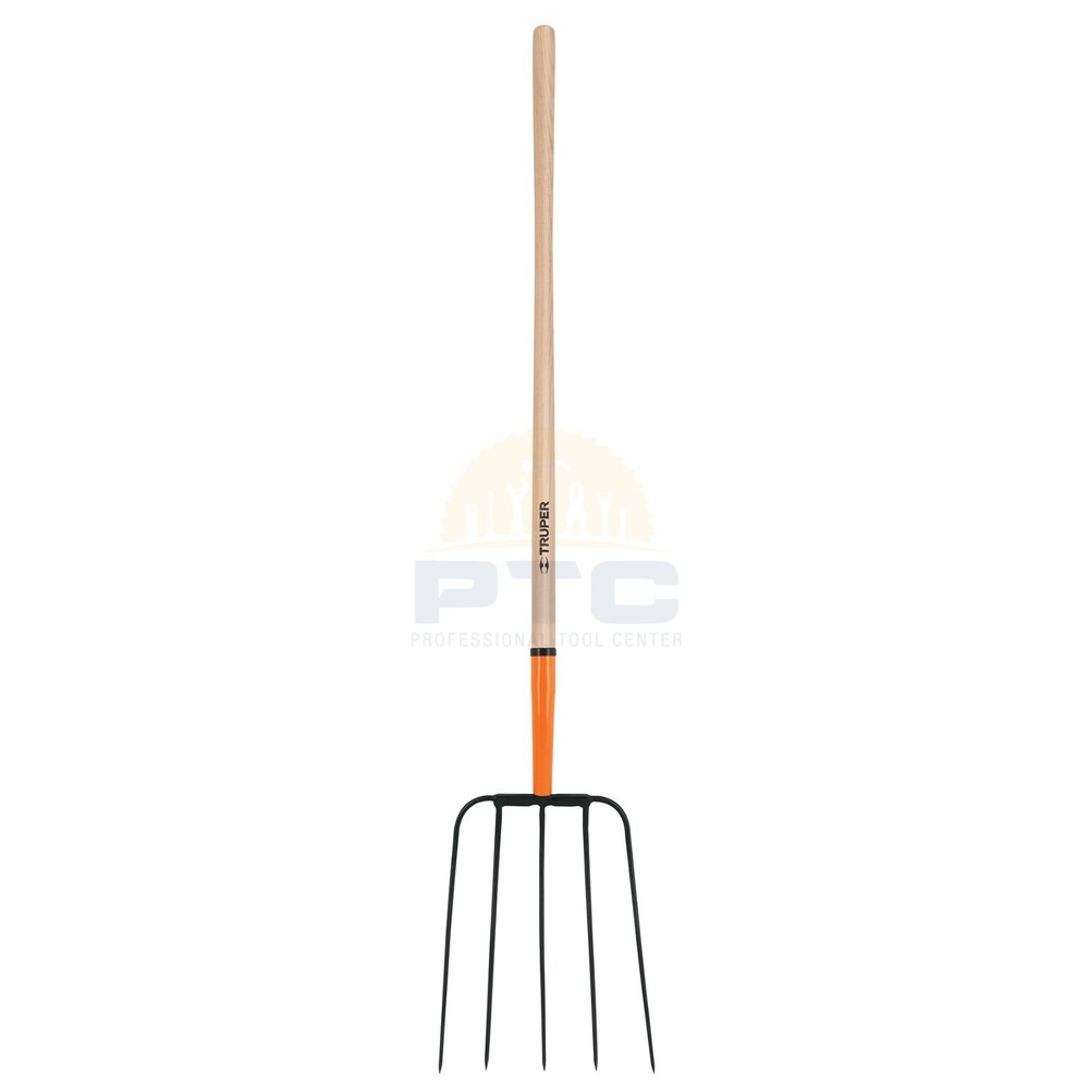 Truper BPJ-5B Straw Pitchfork, 5 Teeth Large Head, 48" Handle