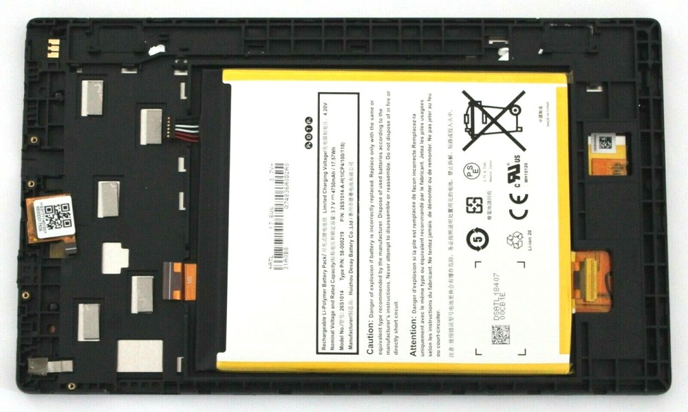 OEM AMAZON KINDLE FIRE HD 8 8TH L5S83A REPLACEMENT~CRACK LCD~BATTERY 26S1014