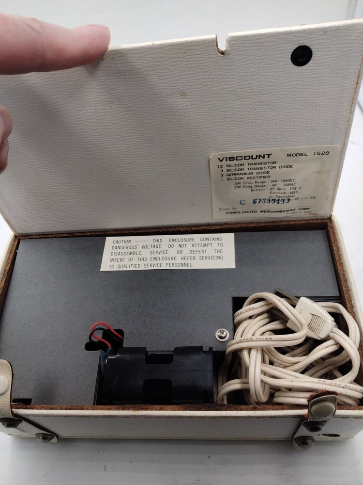 Viscount AC DC Solid State Transistor Radio Model 1528 Tested Working