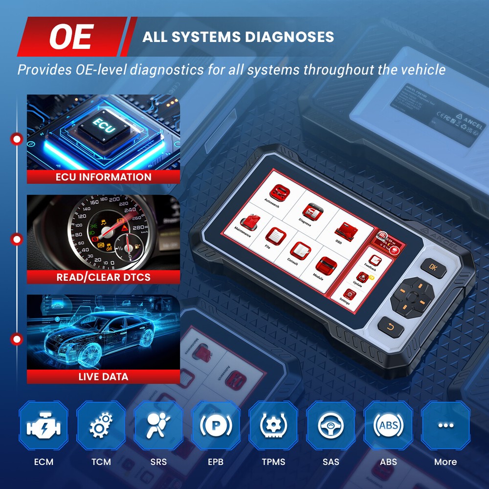 OBD2 Full Systems Diagnostic Tool Car Bidrectional Scanner NOX./Adblue/EGR Reset