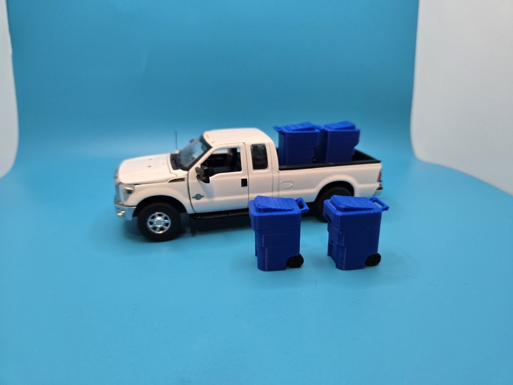 1/50 Scale Trash Bins *4 Pack* in Blue