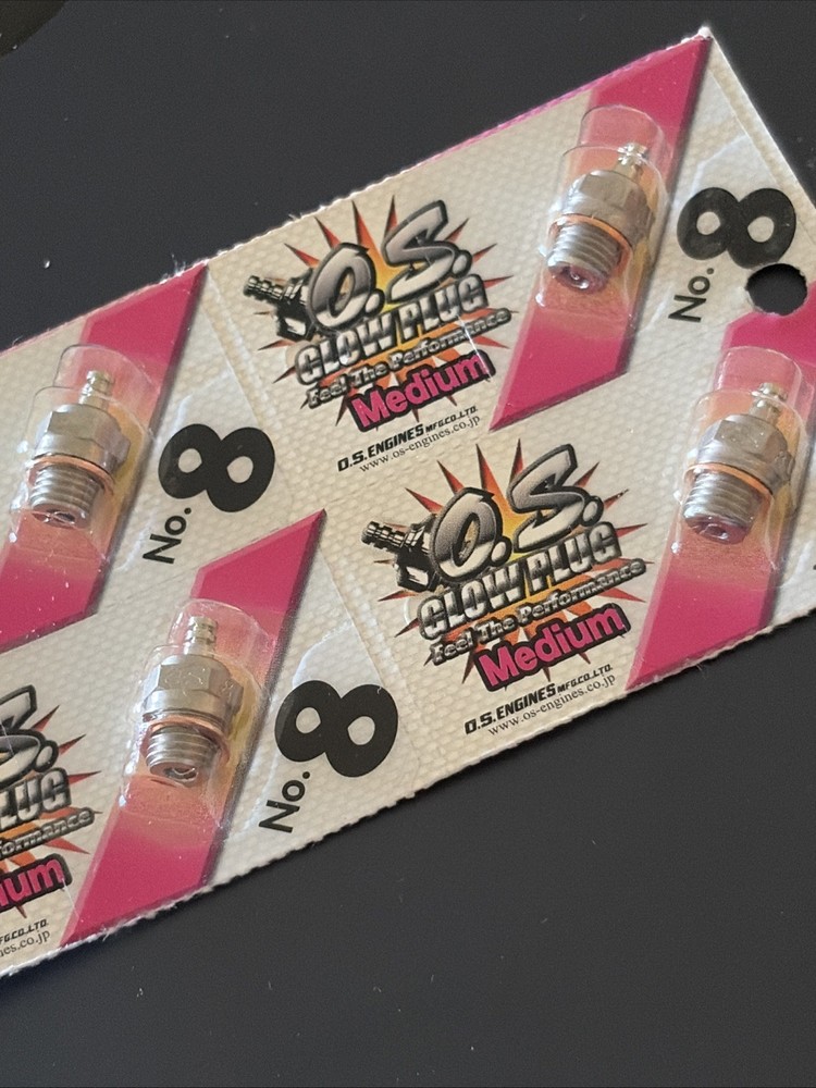 O.S. Engines No.8 Medium GLO PLUGS-(4) Pack