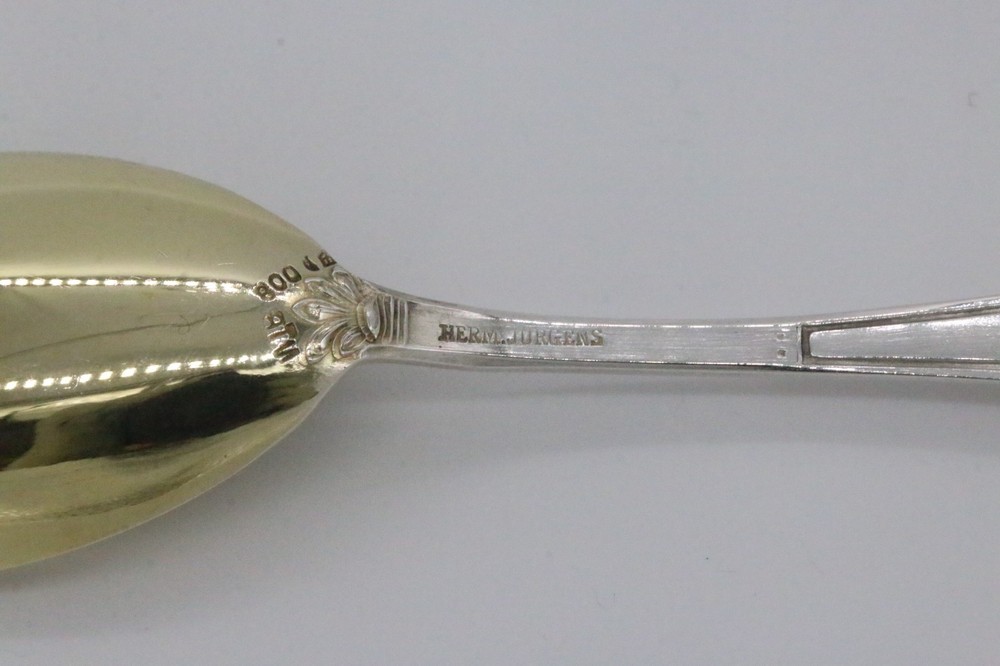 Herm. Jurgens 800 Silver Ice Cream Set
