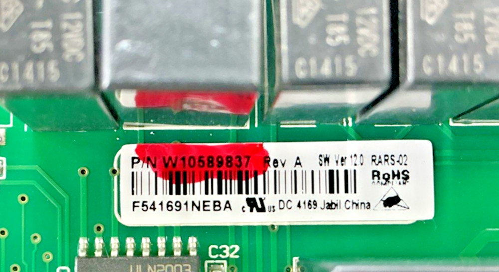 W10589837 OEM Whirlpool Refrigerator Main Control Board Replacement