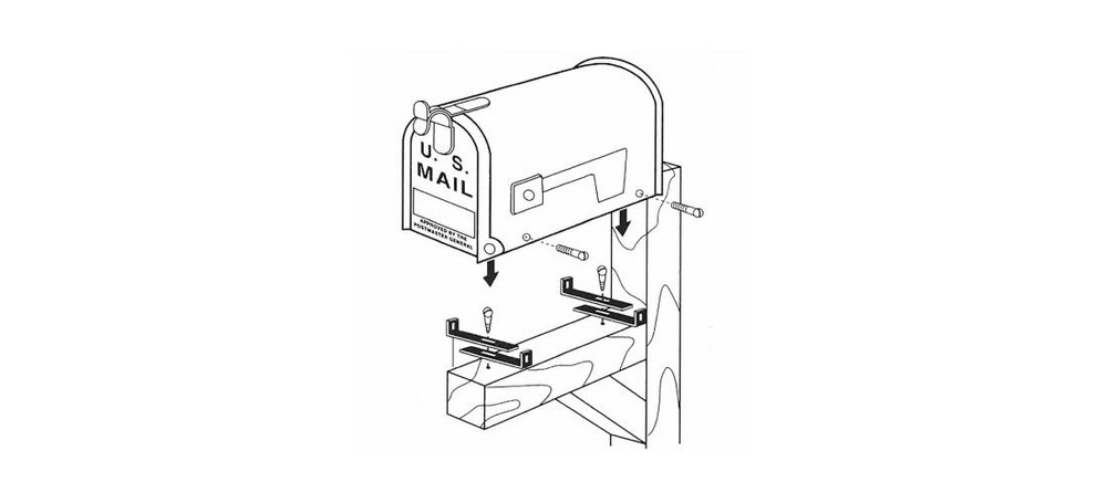 Galvanized Steel, Mailbox Mounting Bracket, MB100000