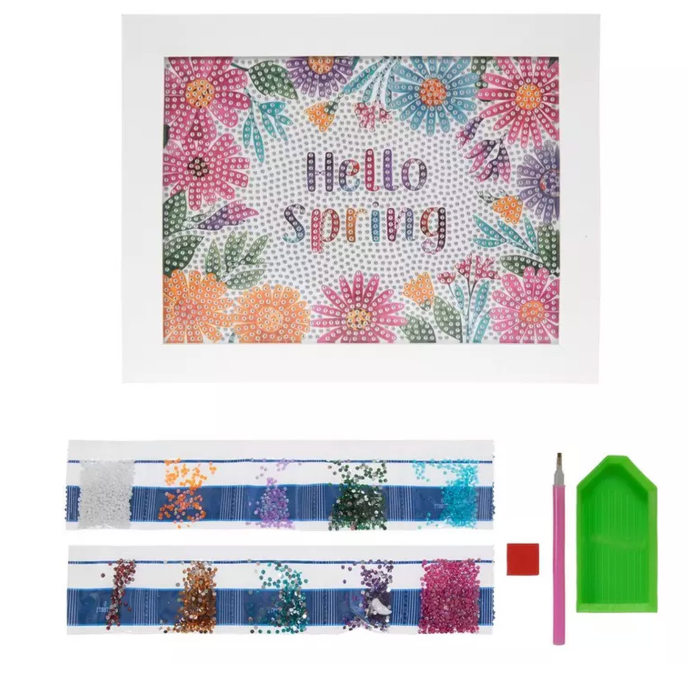 FRAMED DIAMOND DOT ART KITS - HOBBY LOBBY- "Hello Spring"