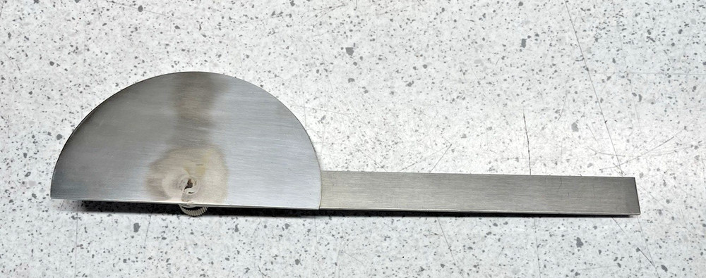 Fowler Stainless Steel Protractor Rectangular Head & Semi-Circular Head