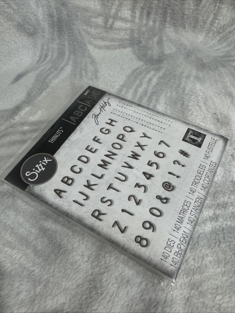 Sizzix Thinlits Dies By Tim Holtz 140/Pkg-Alphanumeric Label 664177 NEW