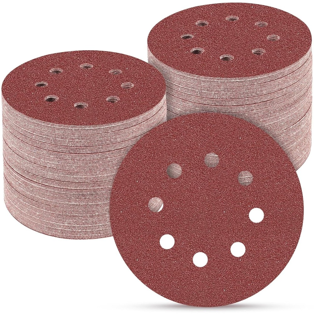 100-Pack 5-Inch 80 Grit Hook & Loop Sanding Discs
