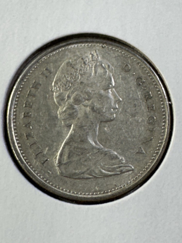 1968 Canada 25 Cents Silver Coin