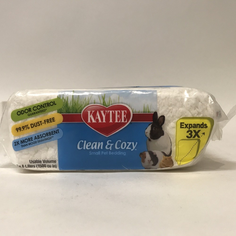 Kaytee Clean & Cozy Bedding, White 24.6 Liter Unopened Pkg.