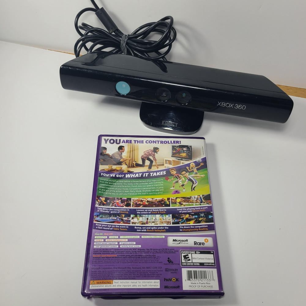 Microsoft Xbox 360 Kinect Sensor with Kinect Sports Game Complete