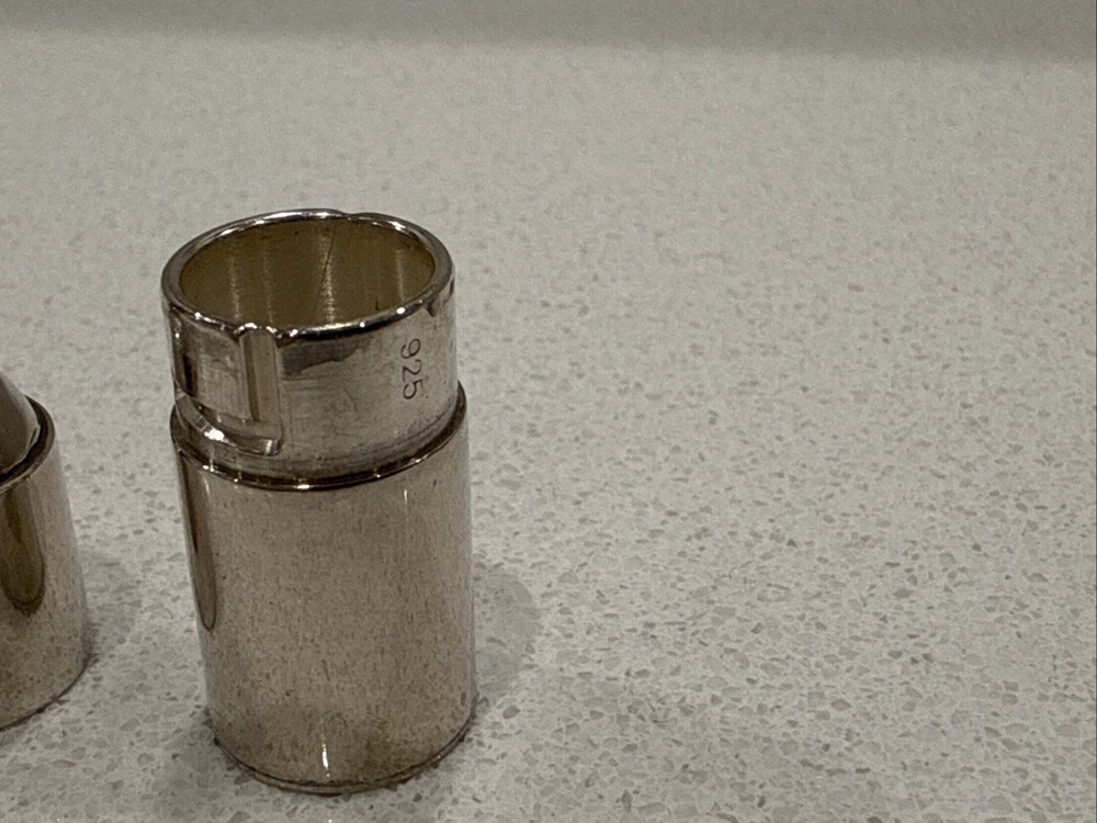 Sterling Silver Pill Box Key Ring
