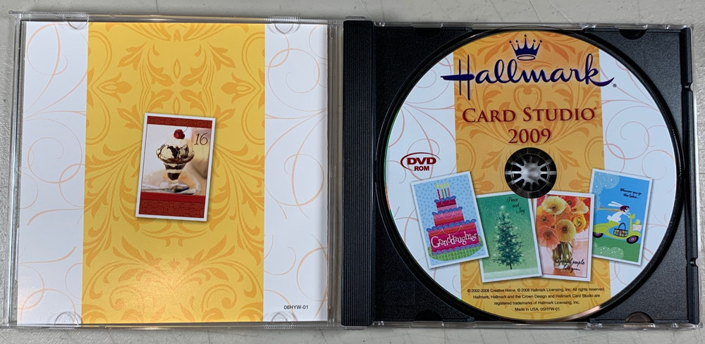 Hallmark Card Studio 2009 Software Disc for Windows XP or Vista