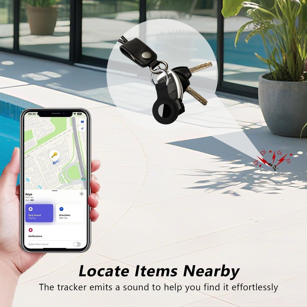 Air Tracker Tags-4Pack, Smart Bluetooth Tracker Tag, Works with Apple Find My...