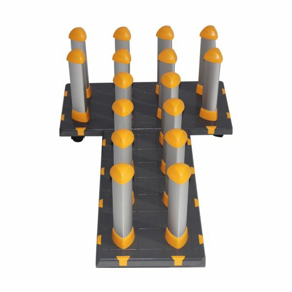 3" Core Detachable Free Assembly Mobile Material Floor Rack for Vinyl 2 Modules