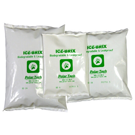 6 x 4 x 3/4" - 6 oz. Ice-Brix? Biodegradable Packs 96/Case