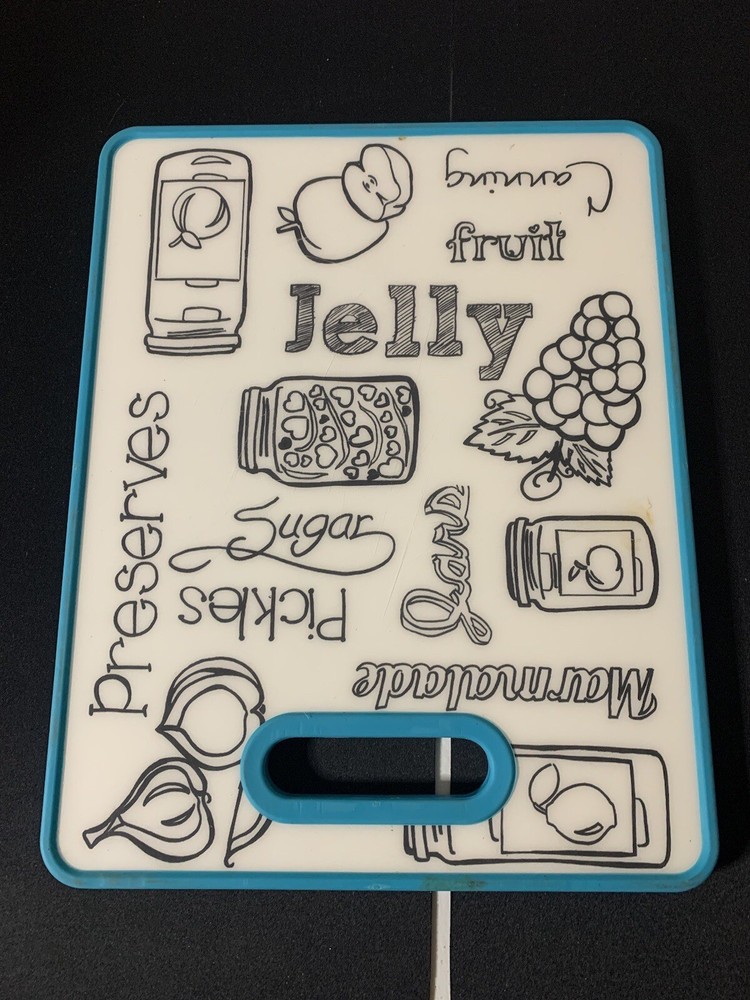 Turquoise Cutting Board Used