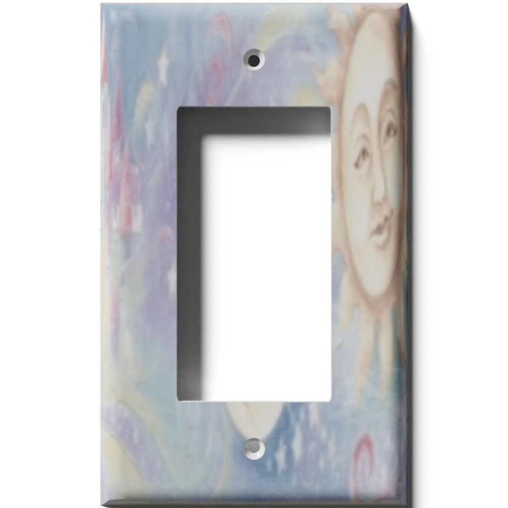 SnazzySwitch Sun And Moon Decorative Light Switch Plate Cover