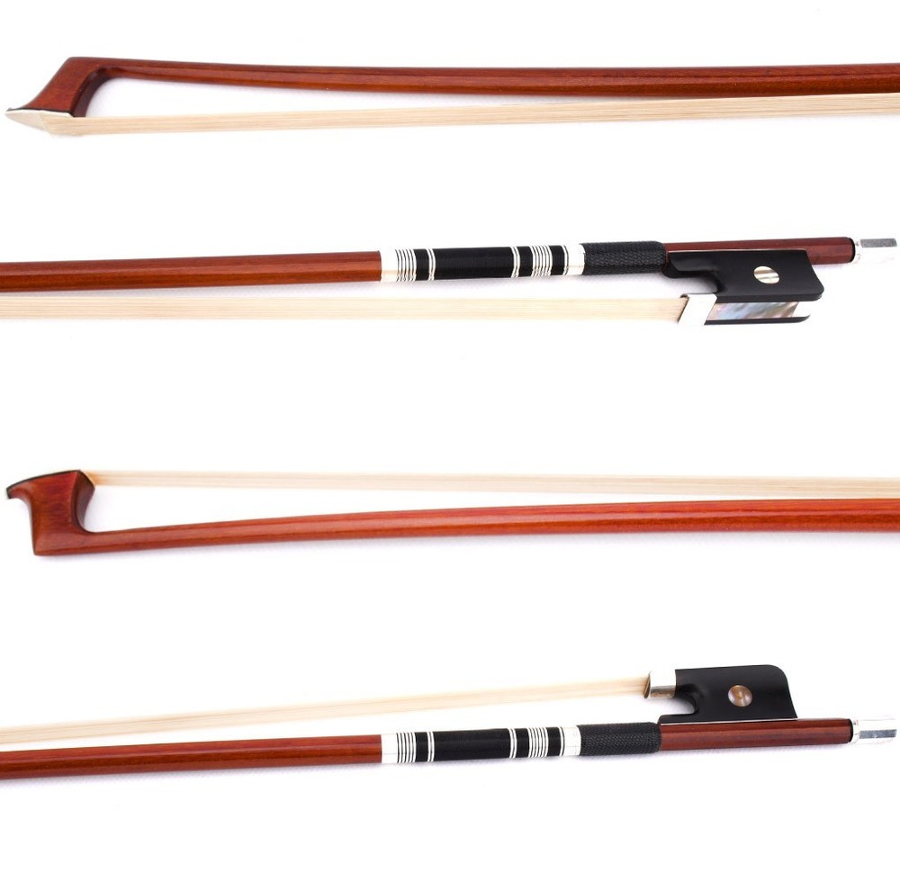 D. Peccatte Copy Master Pernambuco Viola Bow Ebony Big Eye Frog Silver Part Fast