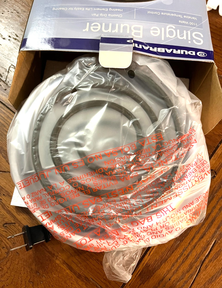 Durabrand WS100 - 1100 Watts Single Burner 6" Electric Adjustable Temperature
