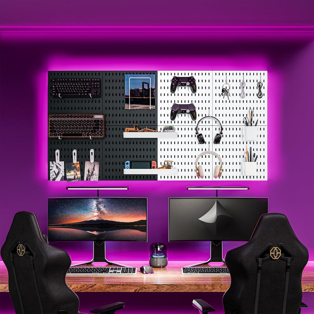 Wall-Mounted Pegboard Kit, 25.2" X 25.2" Organizer Panel – Large, Cost-Effective