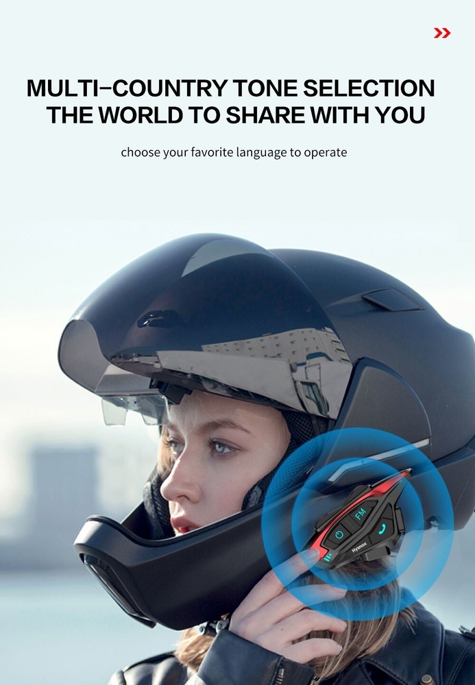 Hysnox Motorcycle Helmet Bluetooth Headset Shark-02