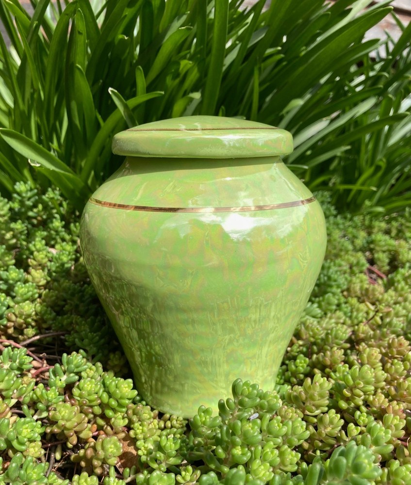 Handmade Ceramic Cremation Urn in Ruby Red, small size for pet ashes, 50 ci
