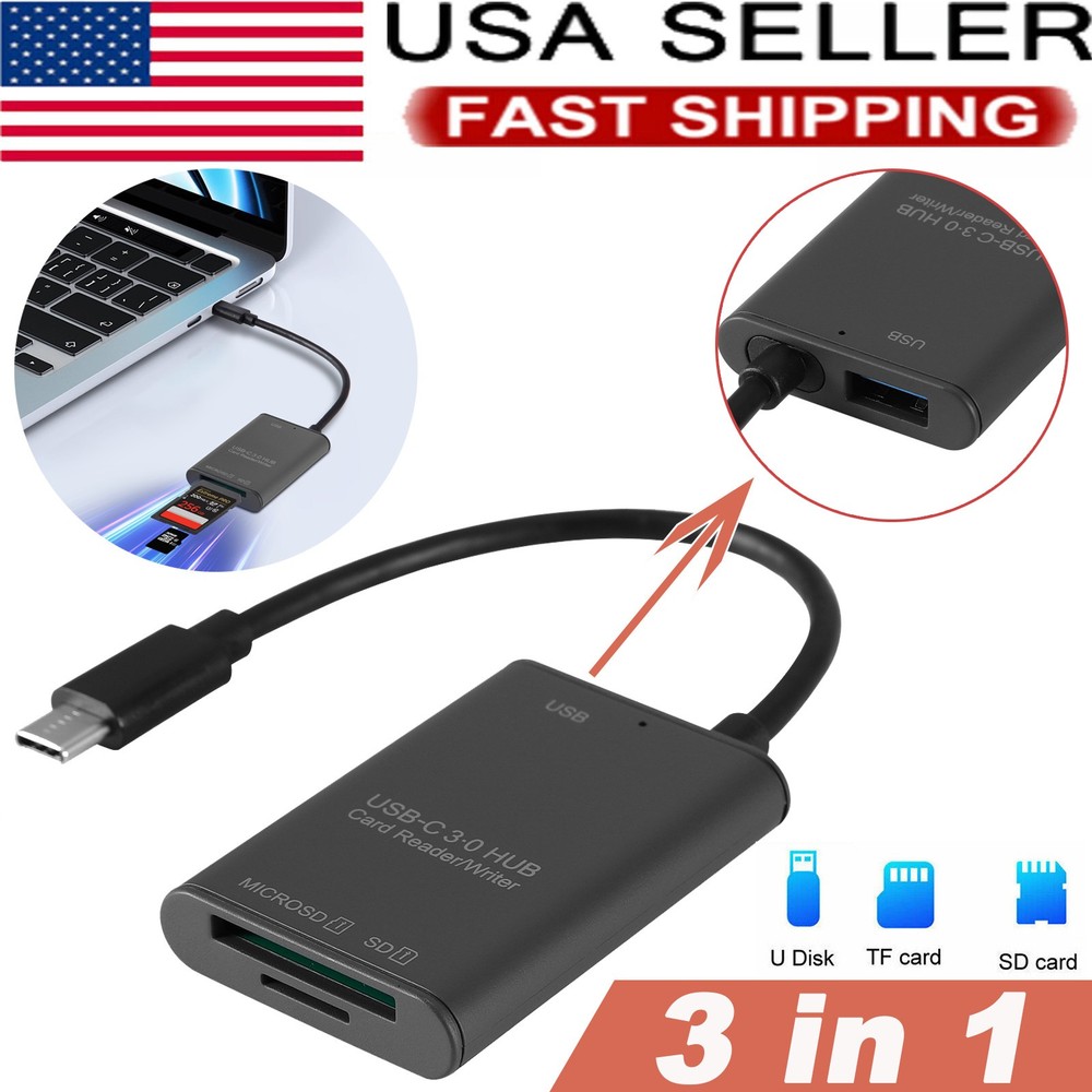 USB C to SD Card Reader Writer OTG Adapter USB 3.0 Micro SD Memory Card Reader
